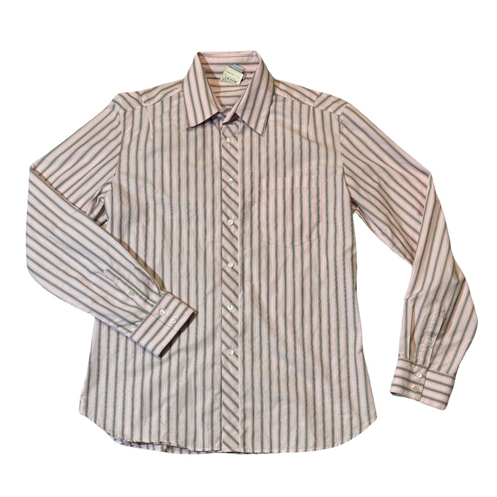 Dolce & Gabbana mens 40 L Large pink stripe button up casual shirt EUC